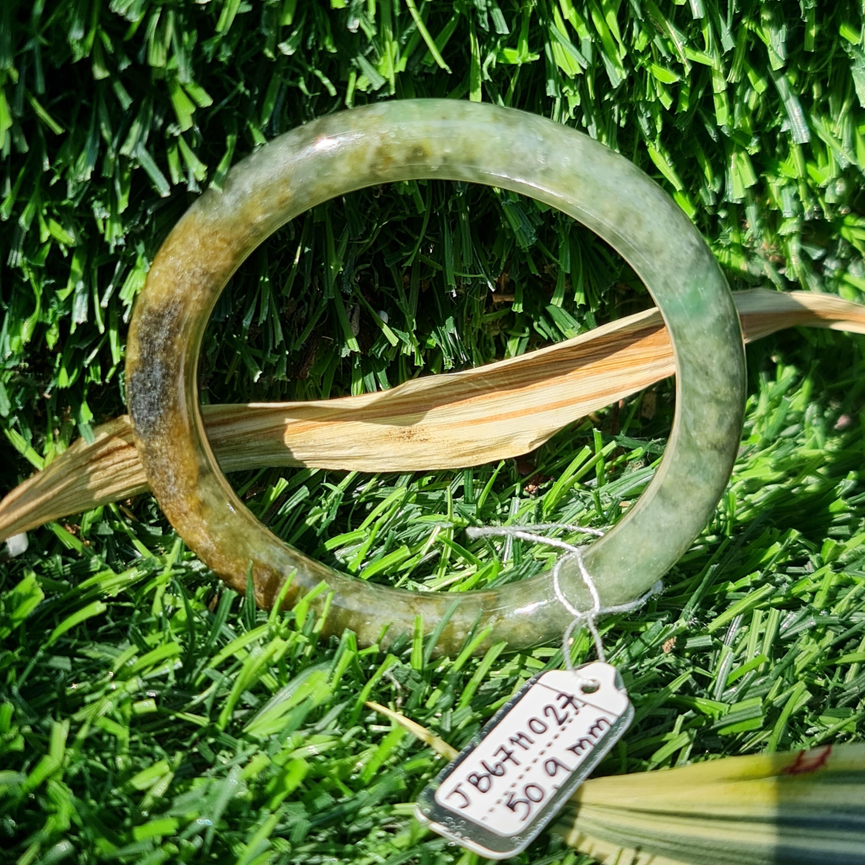 JB6711027 หยก พม่า แท้ Jade กำไลหยก (Jadeite bracelet) พม่า (Myanmar) 50.9 มม.