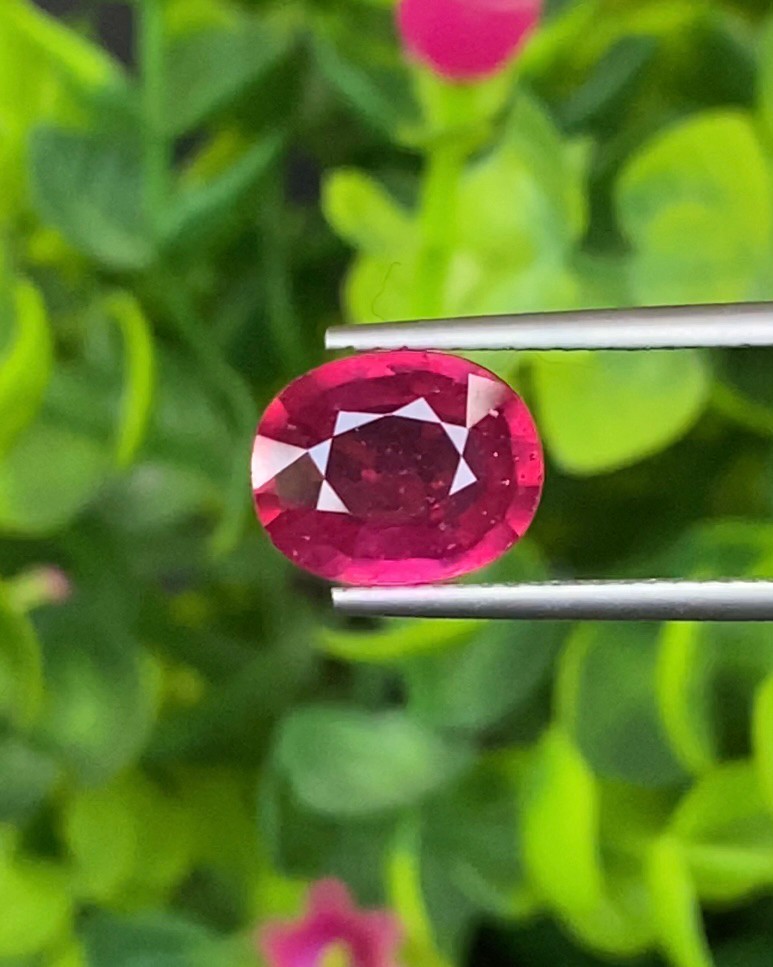 พลอย ทับทิม (Ruby Sapphire) 2.87 กะรัต (Cts.) พลอยแท้ อัญมณีมงคลประจําวันเกิด เครื่องประดับพลอย
