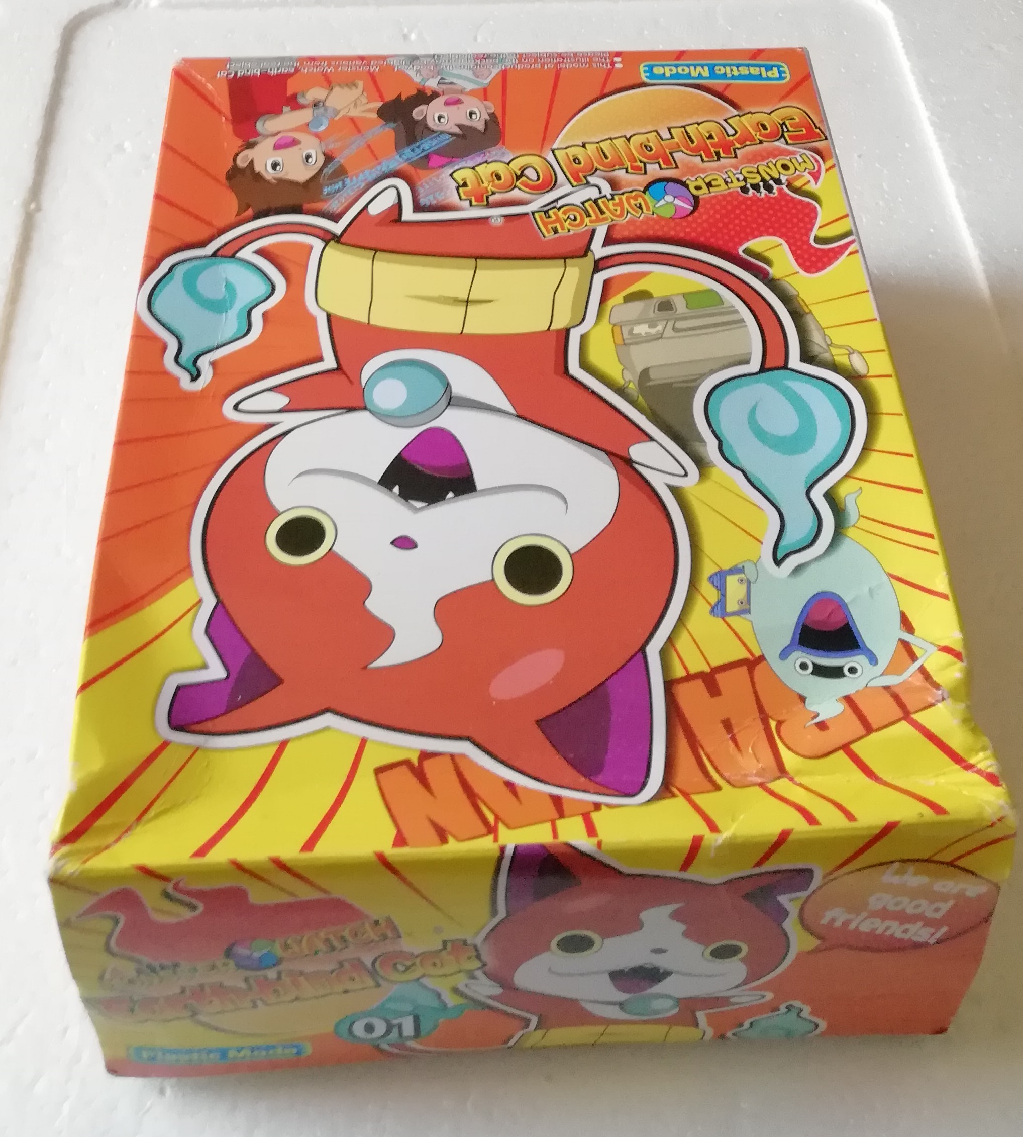 มือ1 เก่าเก็บ พลาสติกโมเดล Monster Watch Armor cat โยไควอช กล่องส้ม