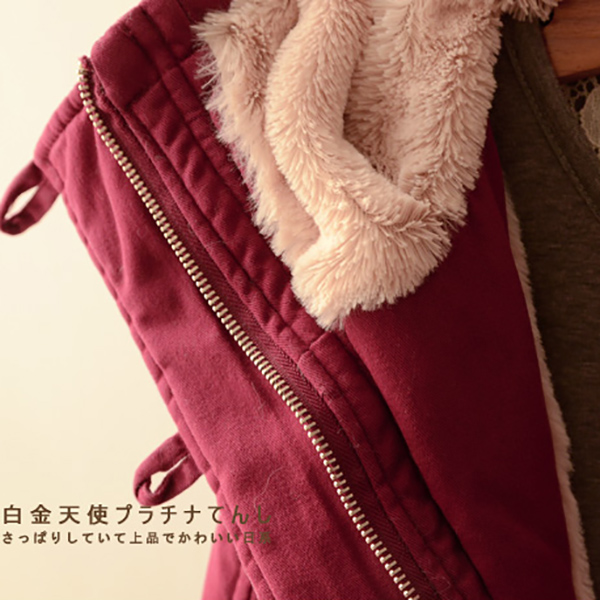 เสื้อโค้ทกันหนาวรุ่นหนาใส่ติดลบ ฮู้ดผ่าซิป ซับผ้าขนนุ่ม (10836LM)