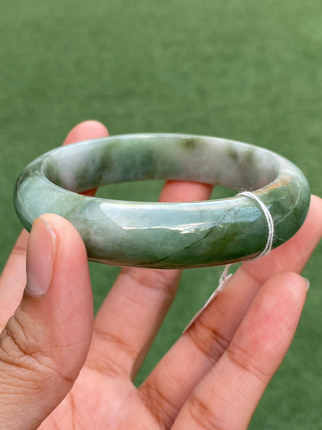 JB6605001 หยก พม่า แท้ Jade กำไลหยก (Jadeite bracelet) พม่า (Myanmar) 58.5 มม