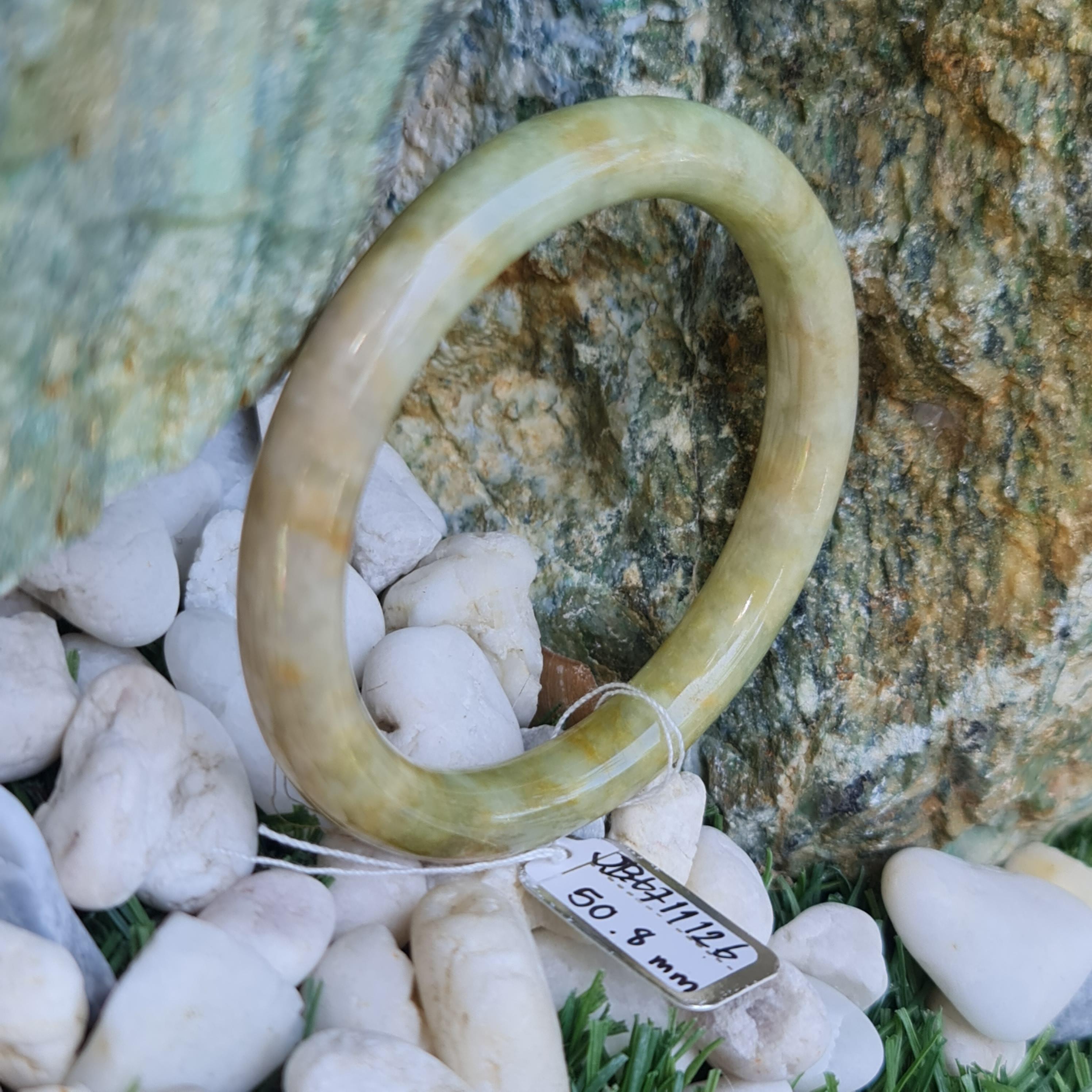 JB6711126 หยก พม่า แท้ Jade กำไลหยก 50.8 มม. (Jadeite bracelet) พม่า (Myanmar)