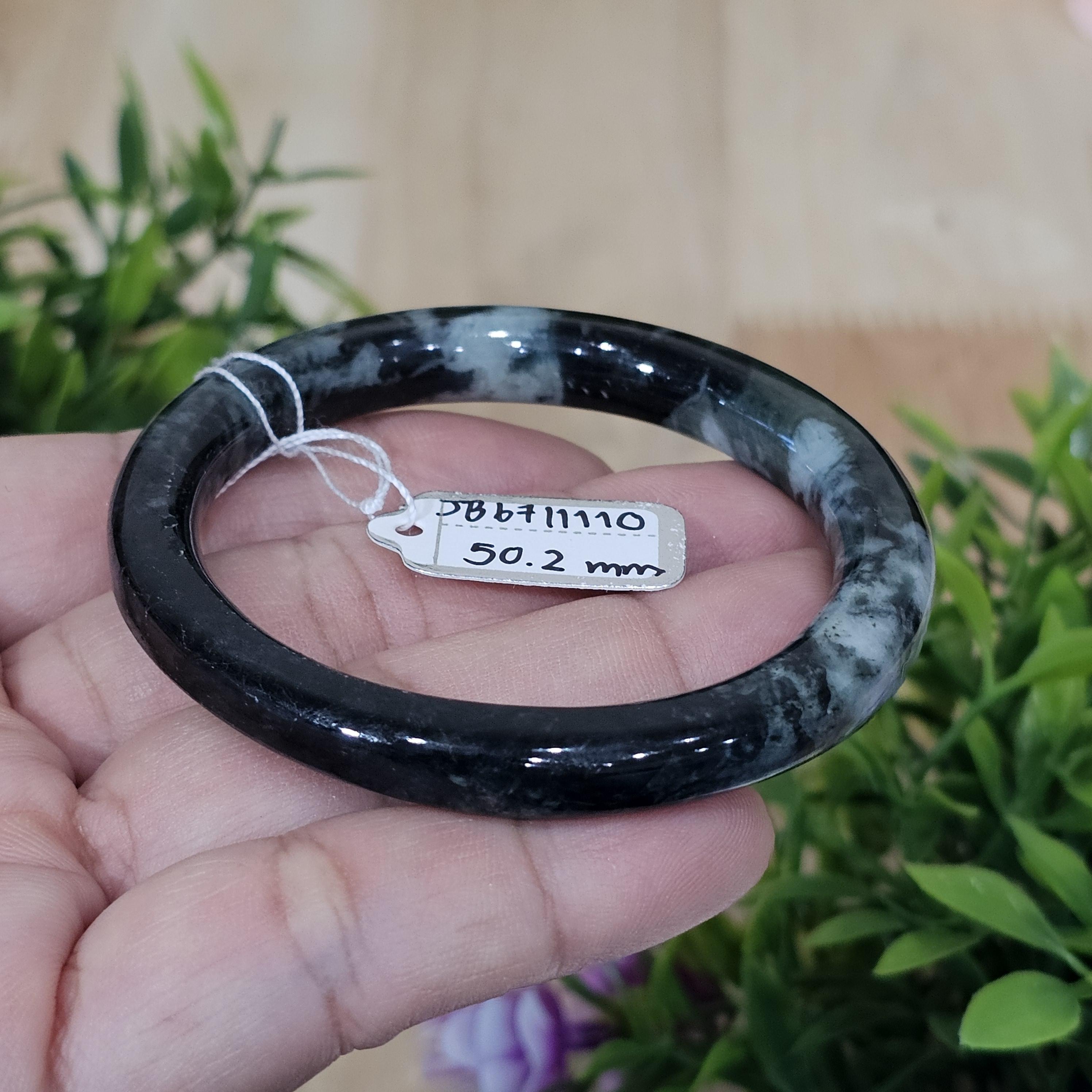 JB6711110 หยก พม่า แท้ Jade กำไลหยก (Jadeite bracelet) พม่า (Myanmar) 50.2 มม.