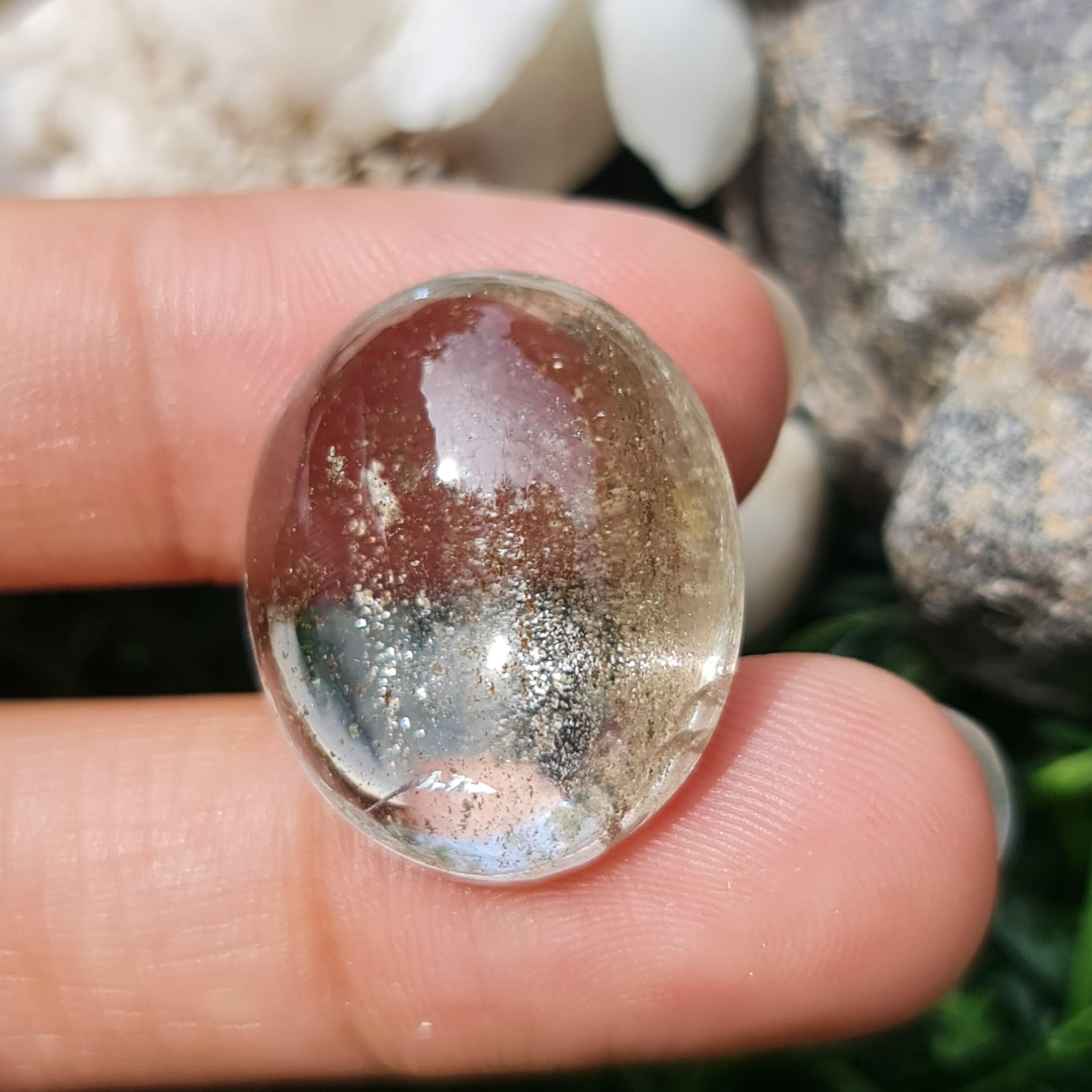 โป่งข่าม ควอตซ์ Rutilated Quartz 30.79กะรัต Cts. พลอยแท้ อัญมณีมงคลประจําวันเกิด เครื่องประดับพลอย