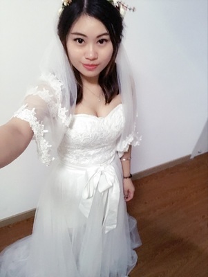 ชุดแต่งงาน เกาะอก หน้าสั้นหลังยาว