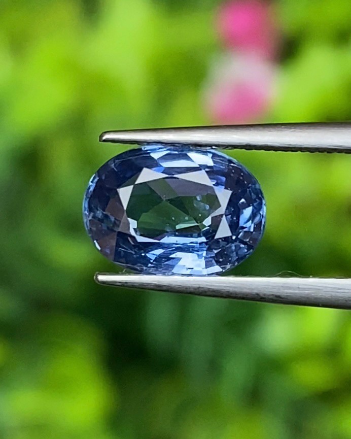พลอย ไพลิน blue sapphire 1.74 กะรัต (Cts.) พลอยแท้ อัญมณีมงคลประจําวันเกิด เครื่องประดับพลอย