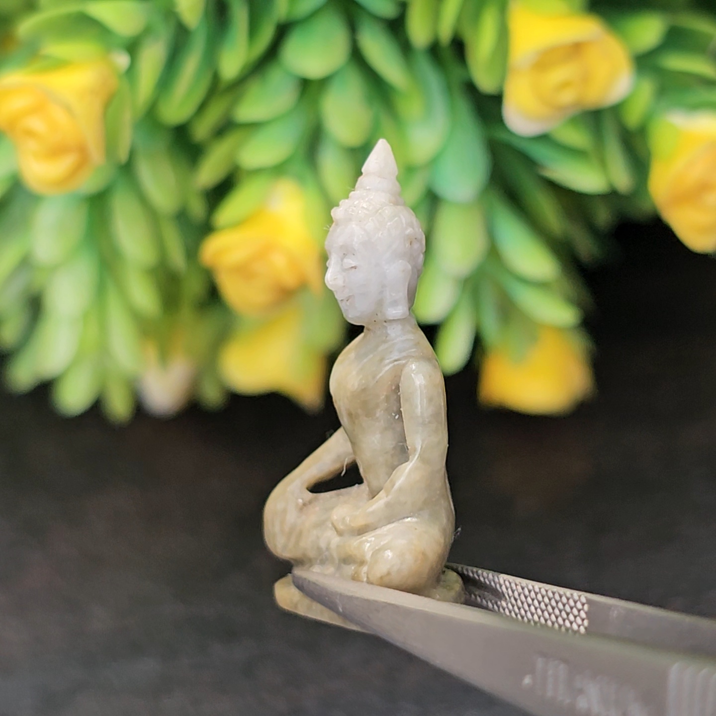 หยก แกะสลัก รูป พระ (Burmese jadeite) 19.38 กะรัต (cts.) หยก พม่า แท้