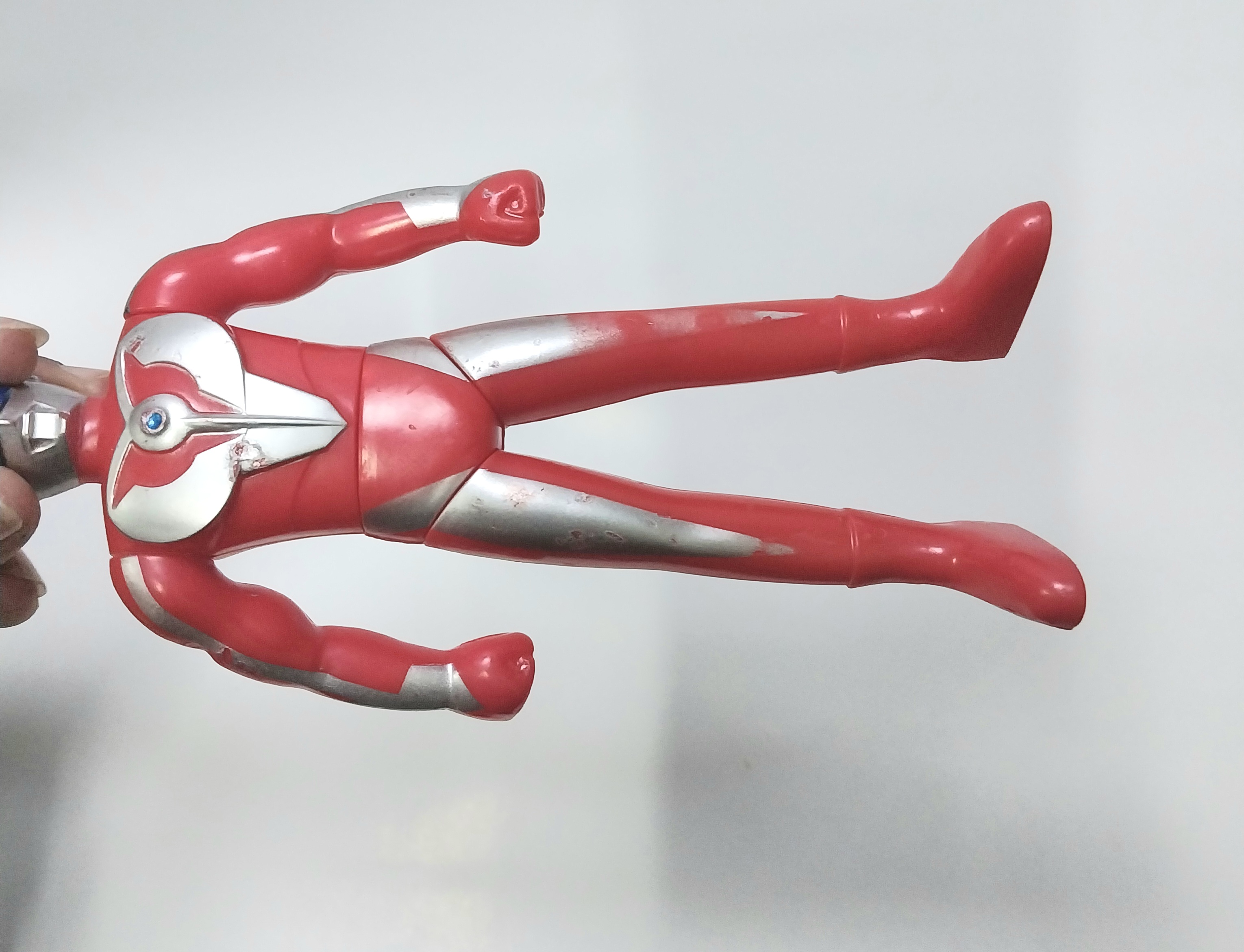 มีหลายภาพ,มีตำหนิ ตุ๊กตาพลาสติกแข็ง อุลตร้าแมนอีลิท Ultraman Elite งานไทยเอเพ๊กซ์ทอย ApexT ขยับ แขนขาเอวและตัวได้ งานเก่า หายากมากไม่พบเห็นบ่อยนัก **สภาพพอใช้ มีรอยบ้างตามเวลา