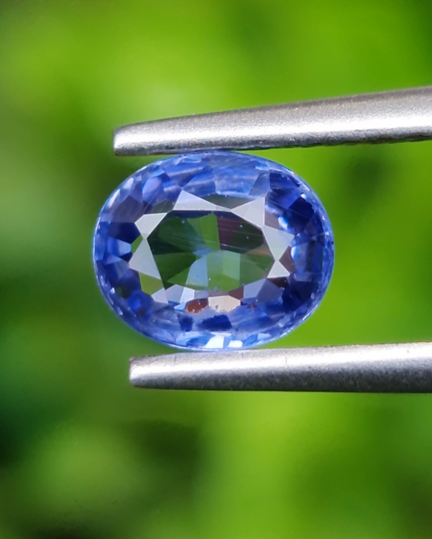 พลอย ไพลิน blue sapphire 0.92 กะรัต (Cts.) พลอยแท้ อัญมณีมงคลประจําวันเกิด เครื่องประดับพลอย