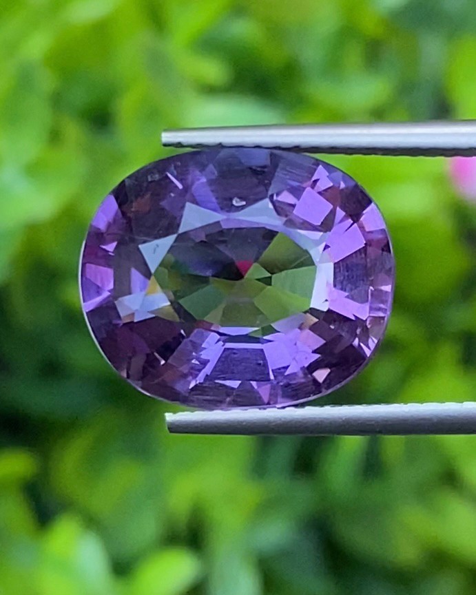 พลอย อเมทิส Amethyst 7.63 กะรัต (Cts.) พลอยแท้ อัญมณีมงคลประจําวันเกิด เครื่องประดับพลอย