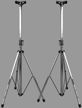 NTS ST-1200 ขาั้งลำโพงแบบสแตนเลสชุบ chromium plated loudspeaker stand with aluminium joint 115-190 cm. height 35 mm. diameter