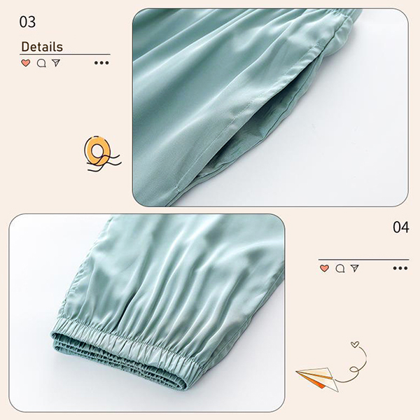 🚩พร้อมส่ง🚩ชุดนอนผ้าซาติน Silk Satin ผ้าไหมซาตินเกรดพรีเมี่ยม ผ้านุ่มลื่นละมุนผิว ใส่สบายไม่ร้อน (CT115)