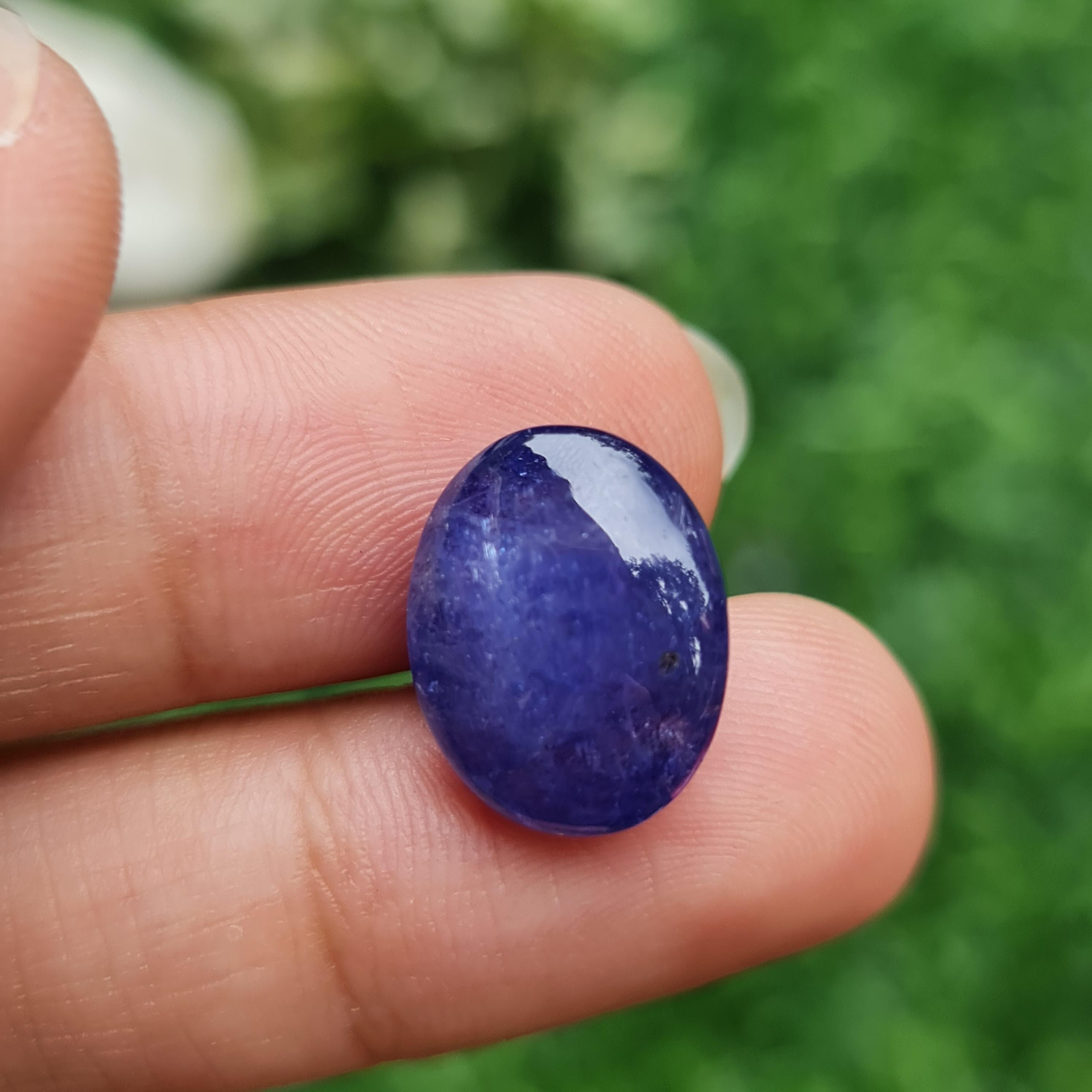 พลอย แทนซาไนท์ Tanzanite 13.59 กะรัต (Cts.) พลอยแท้ อัญมณีมงคลประจําวันเกิด เครื่องประดับพลอย