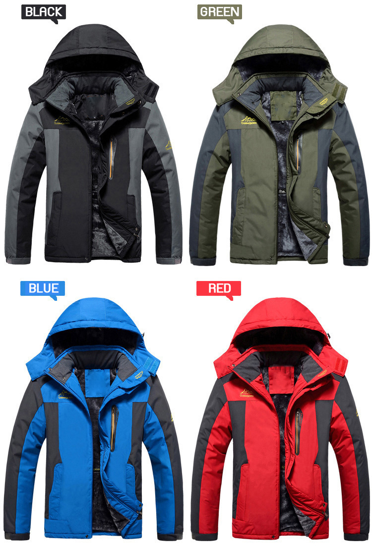 Outdoor เสื้อกันหนาวติดลบ กันหิมะ ซับขน ฮู้ดถอดได้ (10144MM)