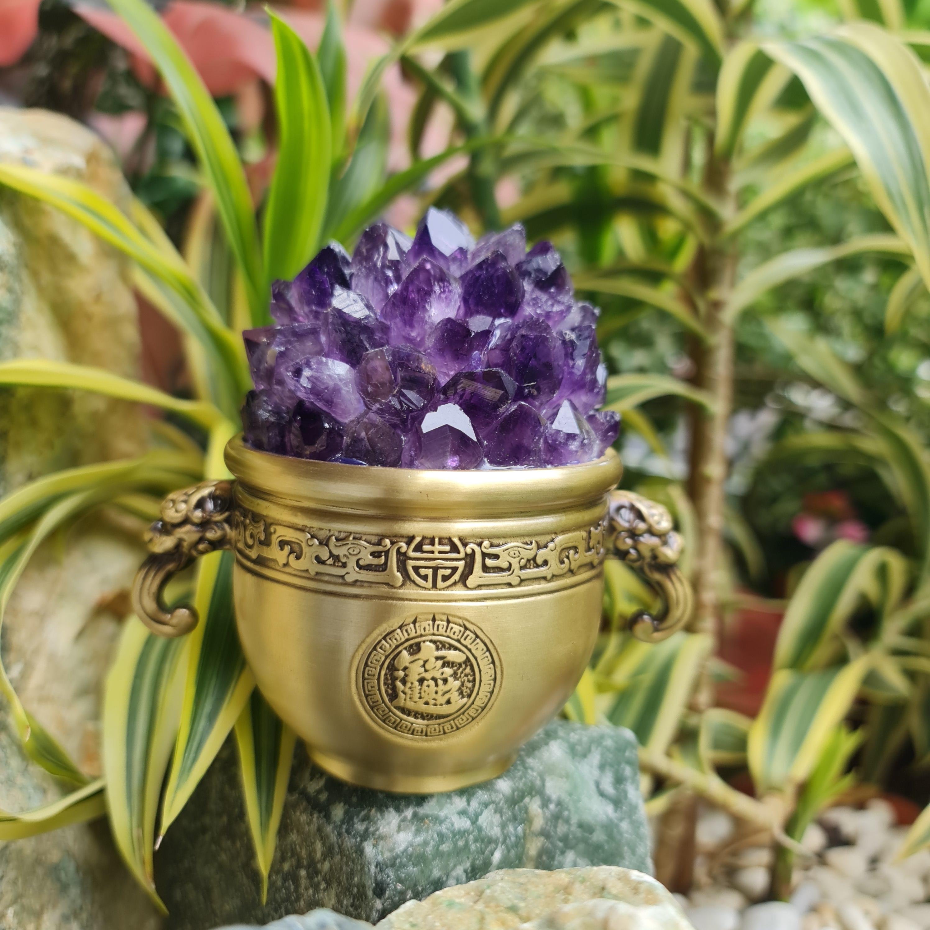 ก้อน ผลึก อเมทิส Amethyst พลอยแท้ อัญมณีมงคลประจําวันเกิด เครื่องประดับพลอย