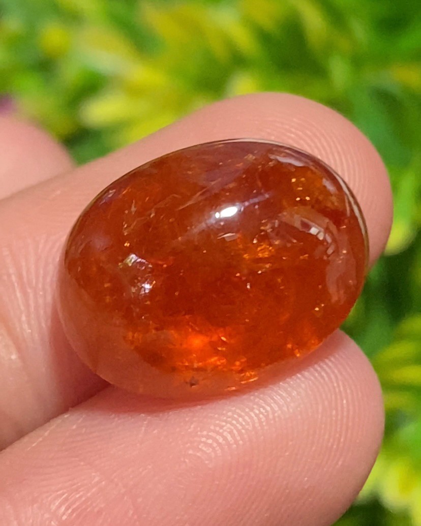 พลอย สเปสซาร์ไทต์ Spessartite Garnet 24.31 กะรัต (Cts.) ดิบ Unheated พลอยแท้ อัญมณีมงคลประจําวันเกิด เครื่องประดับพลอย