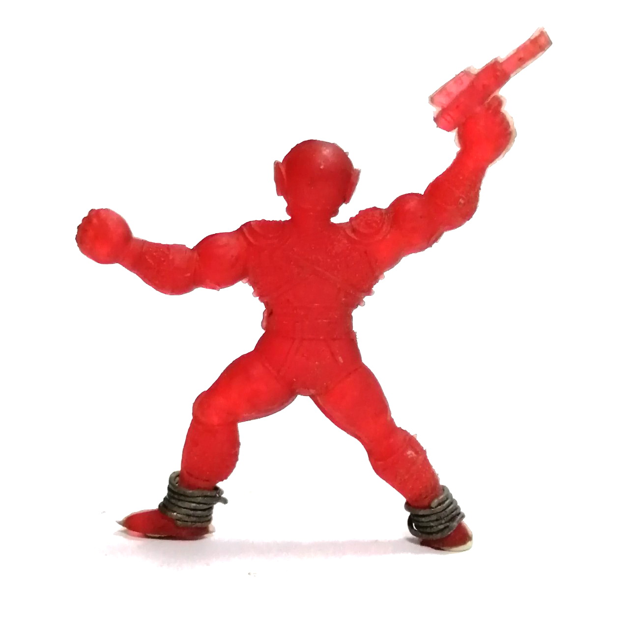 ตุ๊กตุ่นยางขนาด2.5นิ้ว 2สิงห์ไบครอสเซอร์ สีแดง มีลวดพัน สภาพเดิมๆ ขนาดตามรูป งานเก่าเก็บ