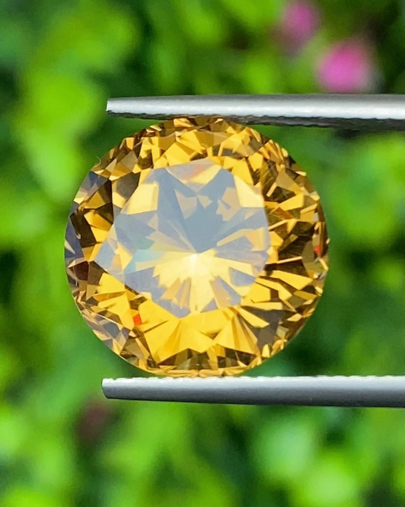 พลอย ซิทริน Citrine 10.32 กะรัต (Cts.) พลอยแท้ อัญมณีมงคลประจําวันเกิด เครื่องประดับพลอย