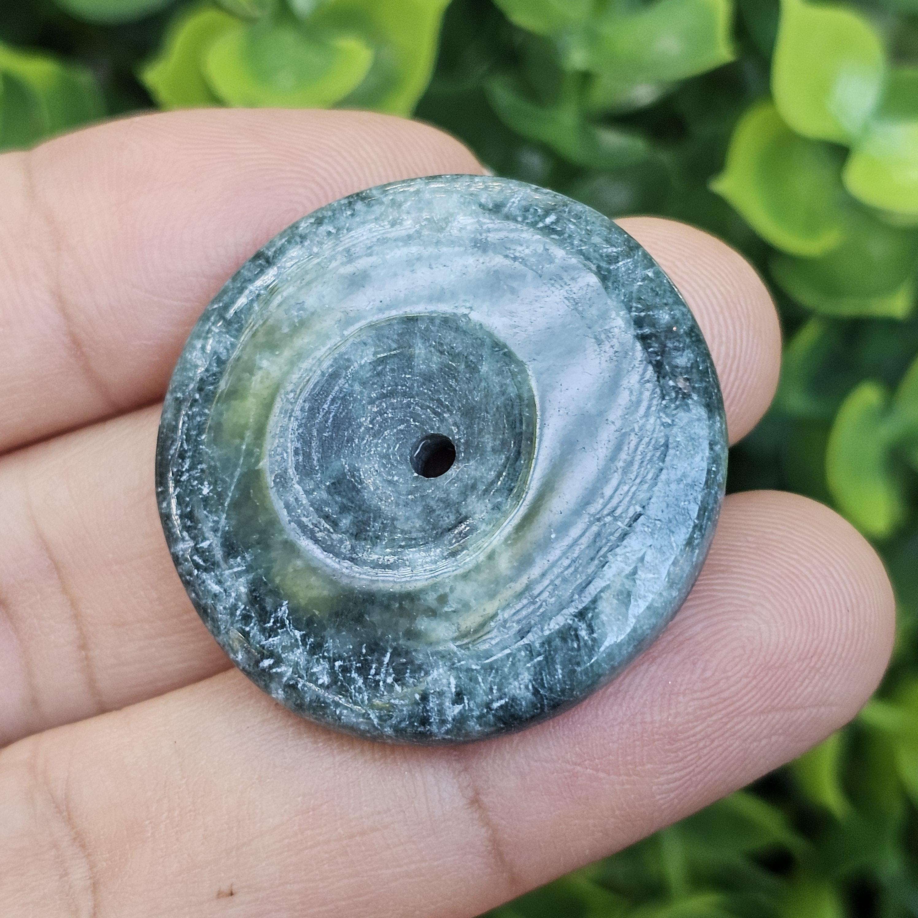 หยก พม่า แท้ Jade จี้โดนัทหยก (Bi-dise jadeite) พม่า (Myanmar) 60.28 กะรัต (Cts.)