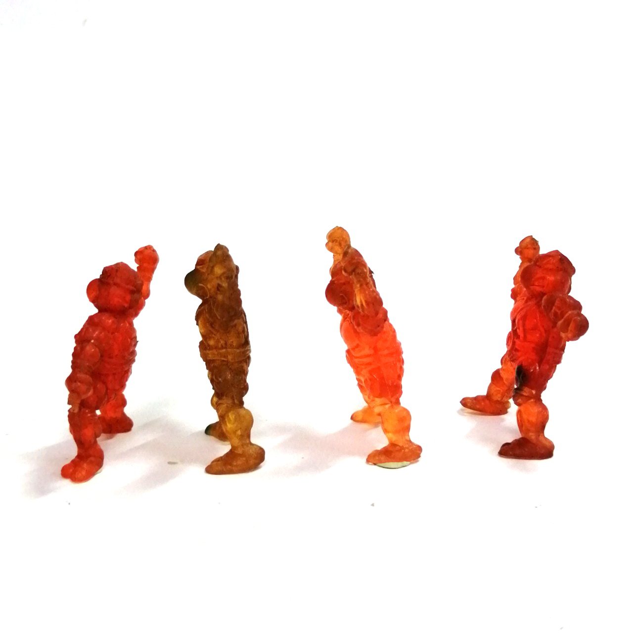 ตุ๊กตุ่นยาง 2 นิ้ว นินจาเต่า set 2 สีส้ม เขียว ส้ม ชมพู ตามรูป ขายทั้งเซ็ท4ตัว