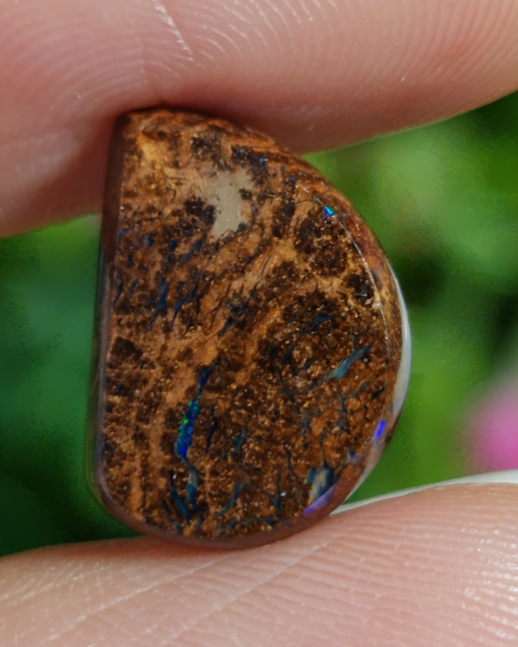 พลอย โบลเดอร์ โอปอล ออสเตรเลีย Australian Boulder Opal 5.22 กะรัต (Cts.) พลอยแท้ อัญมณีมงคลประจําวันเกิด เครื่องประดับพลอย