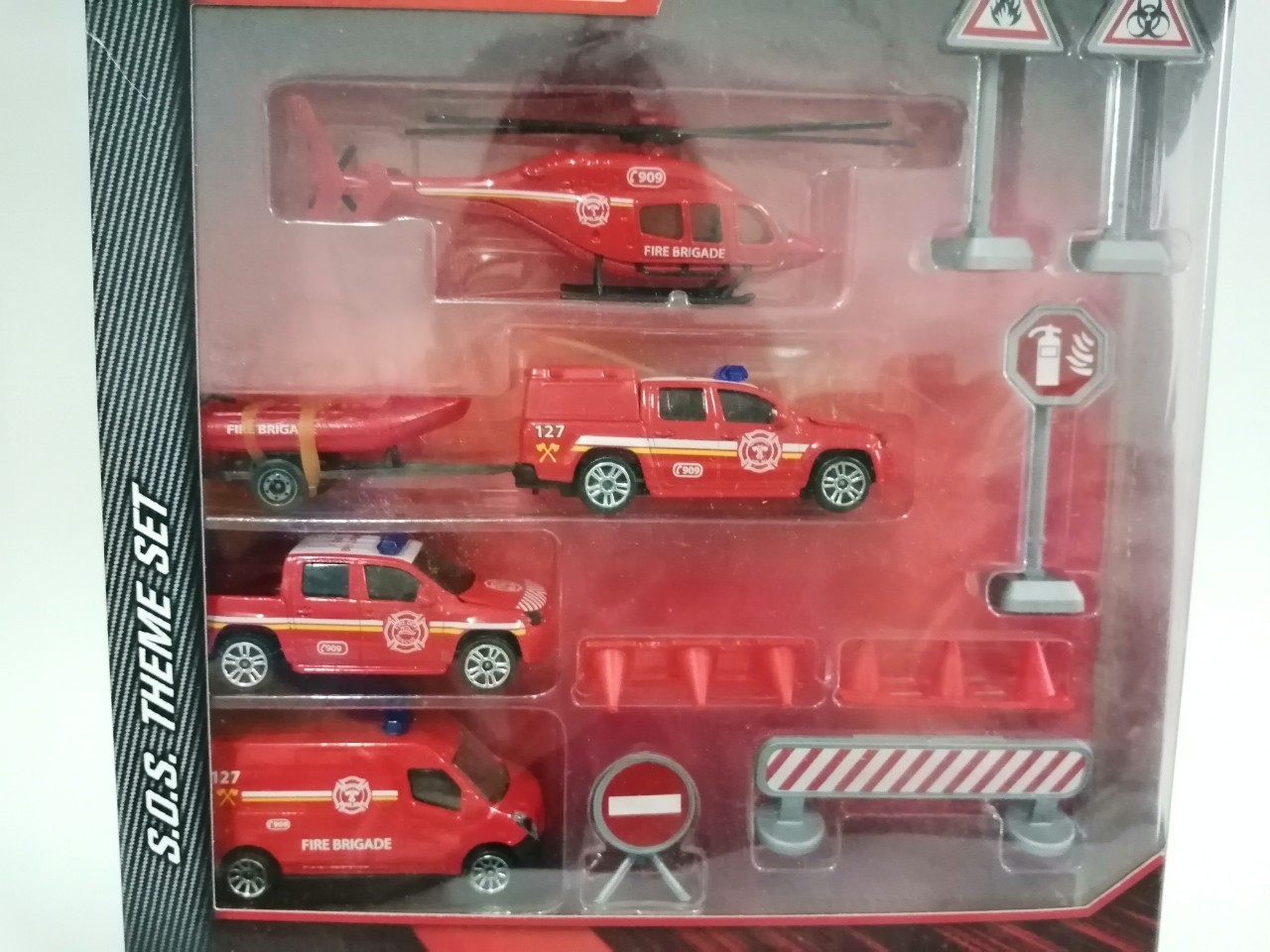 เซ็ทรถกู้ภัย มาจอเร็ท งานสะสม เก่าเก็บ Majorette S.O.S set_สีแดง
