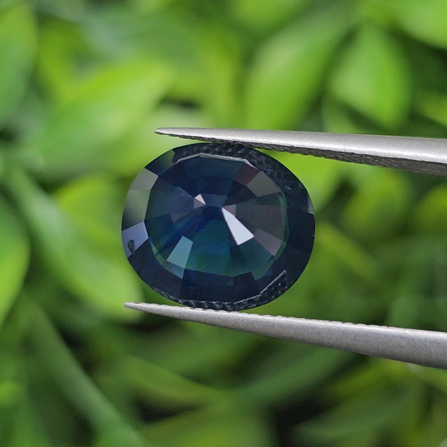 พลอย ไพลิน Blue sapphire 4.54 กะรัต (Cts.) พลอยแท้ อัญมณีมงคลประจําวันเกิด เครื่องประดับพลอย