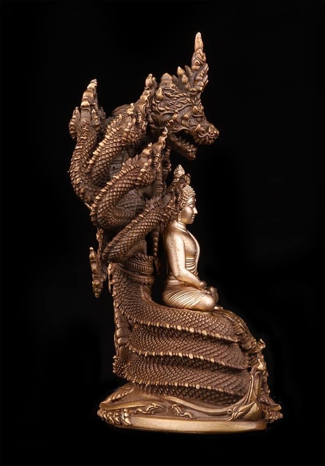 พระพุทธศรีเทวานาคราช รหัส 1.12 เนื้อบรอนซ์รมผิวโลราณ องค์บรอนซ์