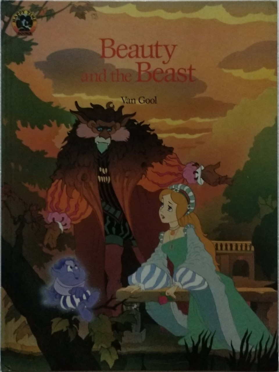หนังสือภาพการ์ตูนดิสนีย์ ขนาดกว่า 12" **มีรอยเก่า และยับเล็กน้อยตามภาพ,ฉบับภาษาอังกฤษ โฉมงามกับเจ้าชายอสูร Beauty and the Beast โดย Van Gool,World Fairy Tale Series , MELBOURNE,AUSTRALIA