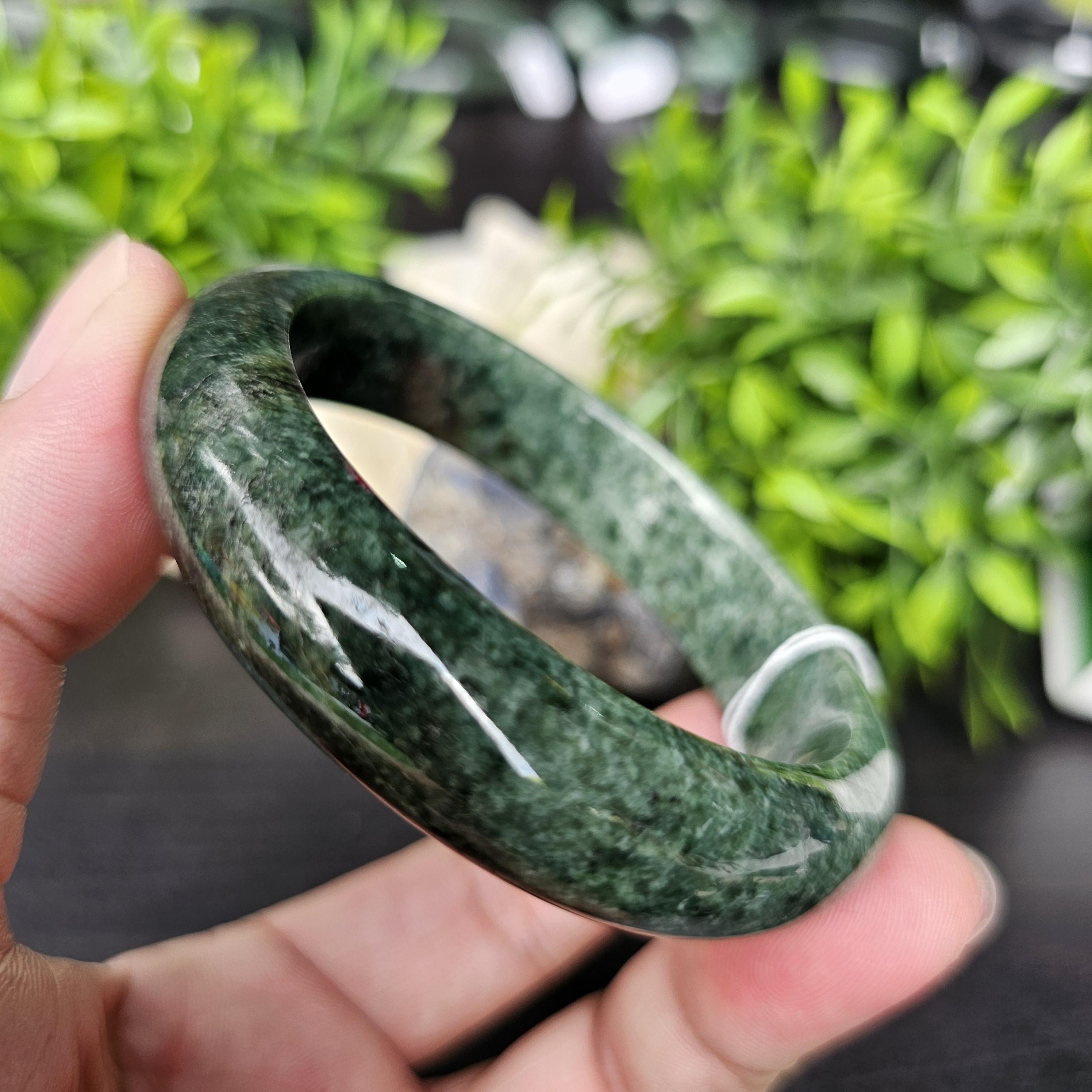 JB6804041 หยก พม่า แท้ Jade กำไลหยก 62.0 มม. (Jadeite bracelet) พม่า (Myanmar)