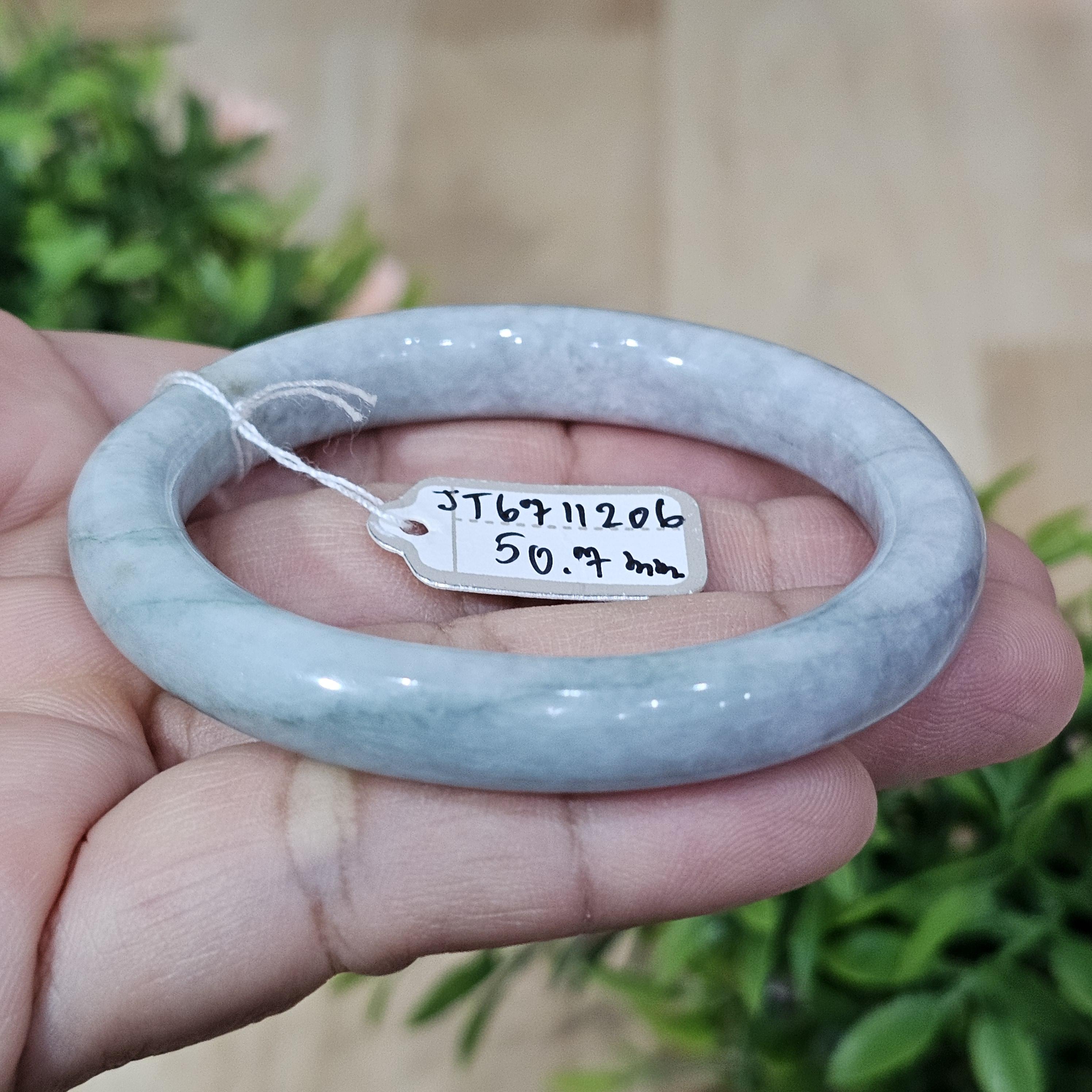 JB6711206 หยก พม่า แท้ Jade กำไลหยก 50.7 มม. (Jadeite bracelet) พม่า (Myanmar)