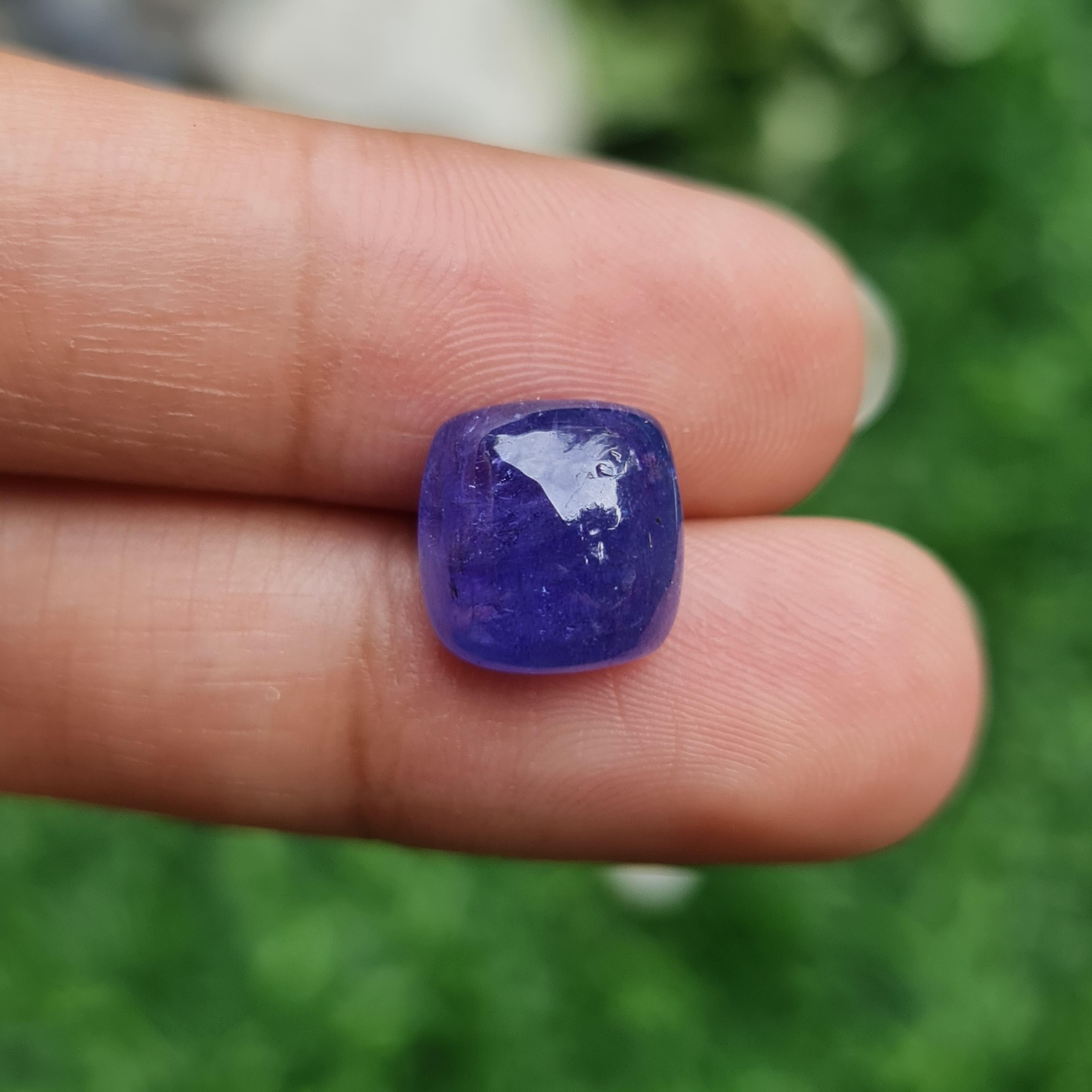 พลอย แทนซาไนท์ Tanzanite 7.59 กะรัต (Cts.) พลอยแท้ อัญมณีมงคลประจําวันเกิด เครื่องประดับพลอย