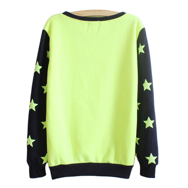 เสื้อสเวตเตอร์กันหนาว แขนยาวลายดาว แต่งกระเป๋า (11542H)