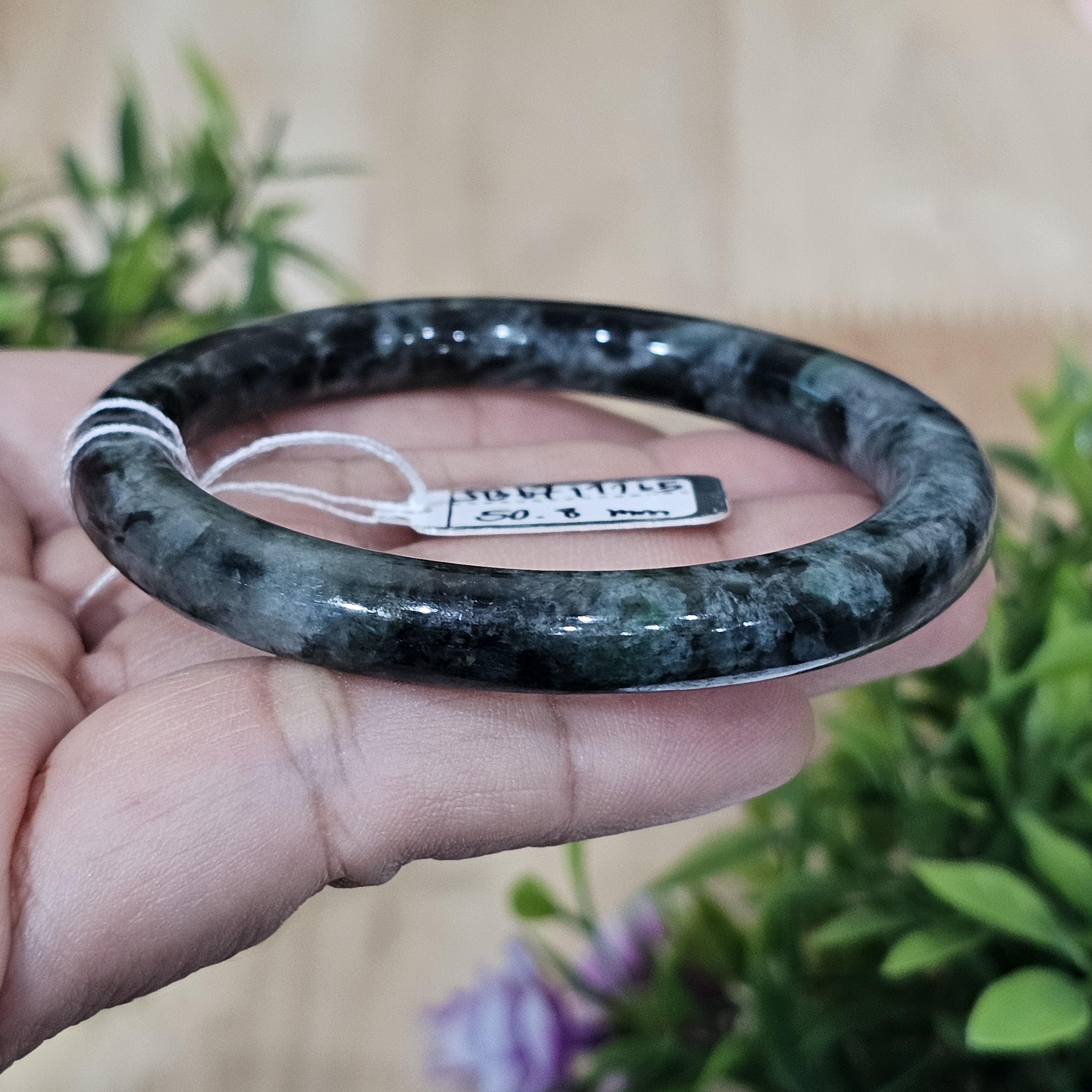 JB6711165 หยก พม่า แท้ Jade กำไลหยก (Jadeite bracelet) พม่า (Myanmar) 50.8 มม.