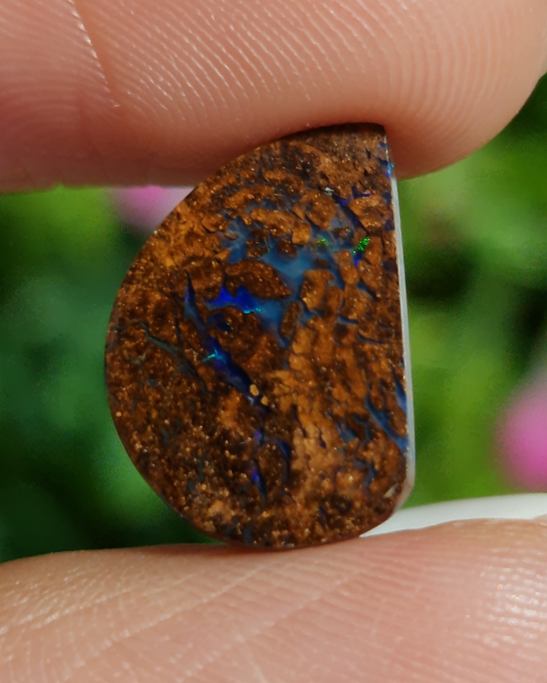 พลอย โบลเดอร์ โอปอล ออสเตรเลีย Australian Boulder Opal 5.22 กะรัต (Cts.) พลอยแท้ อัญมณีมงคลประจําวันเกิด เครื่องประดับพลอย