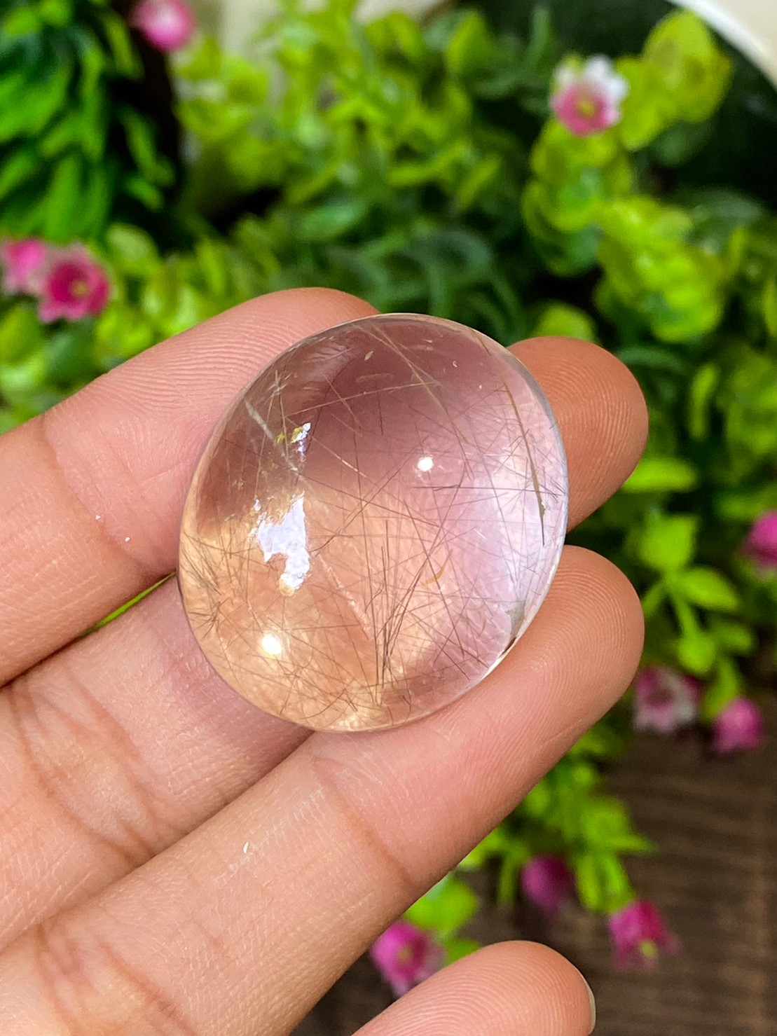 ไหมทอง ควอตซ์ Yellow Rutilated Quartz 86.82 กะรัต Cts. พลอยแท้ อัญมณีมงคลประจําวันเกิด เครื่องประดับพลอย