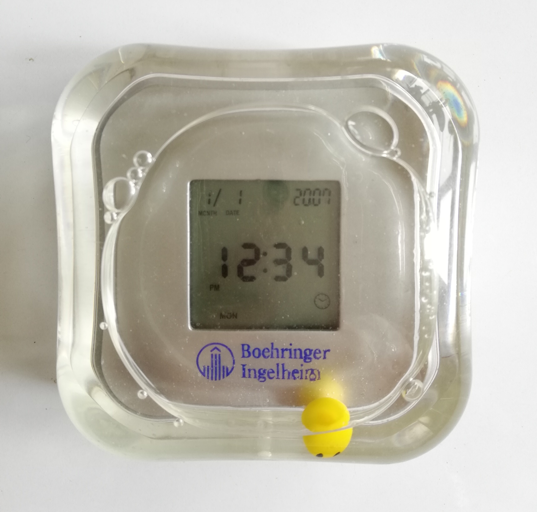 นาฬิกาปลุก-ปฏิทิน ของสะสมจาก Boehringer Ingelheim ทำงานปกติ, Calendar Clock, the collectible from Boehringer ingelheim, work properly