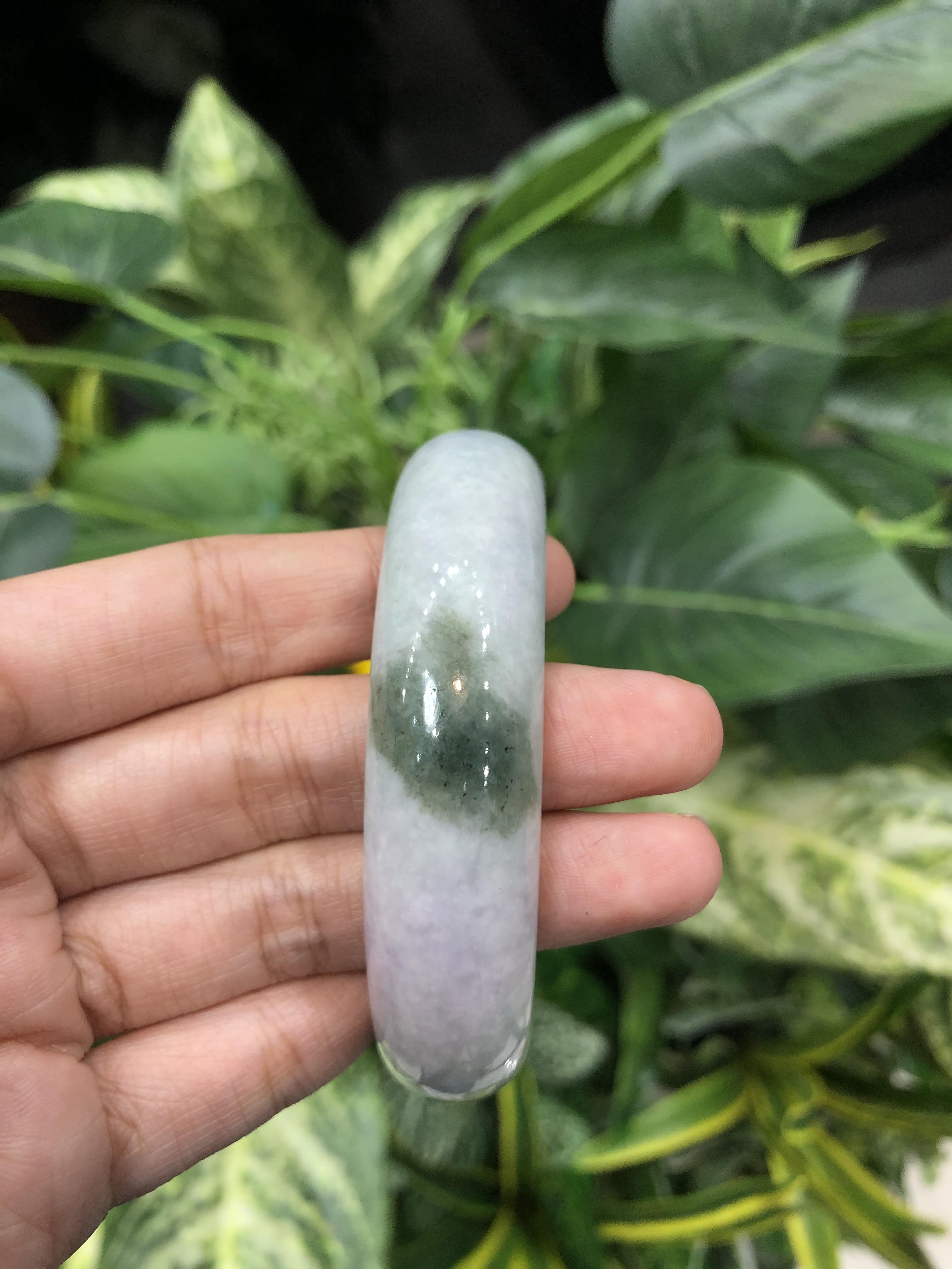 J05C0109 หยก พม่า แท้ Jade กำไลหยก 58 มม. (Jade bracelet) พม่า (Myanmar)