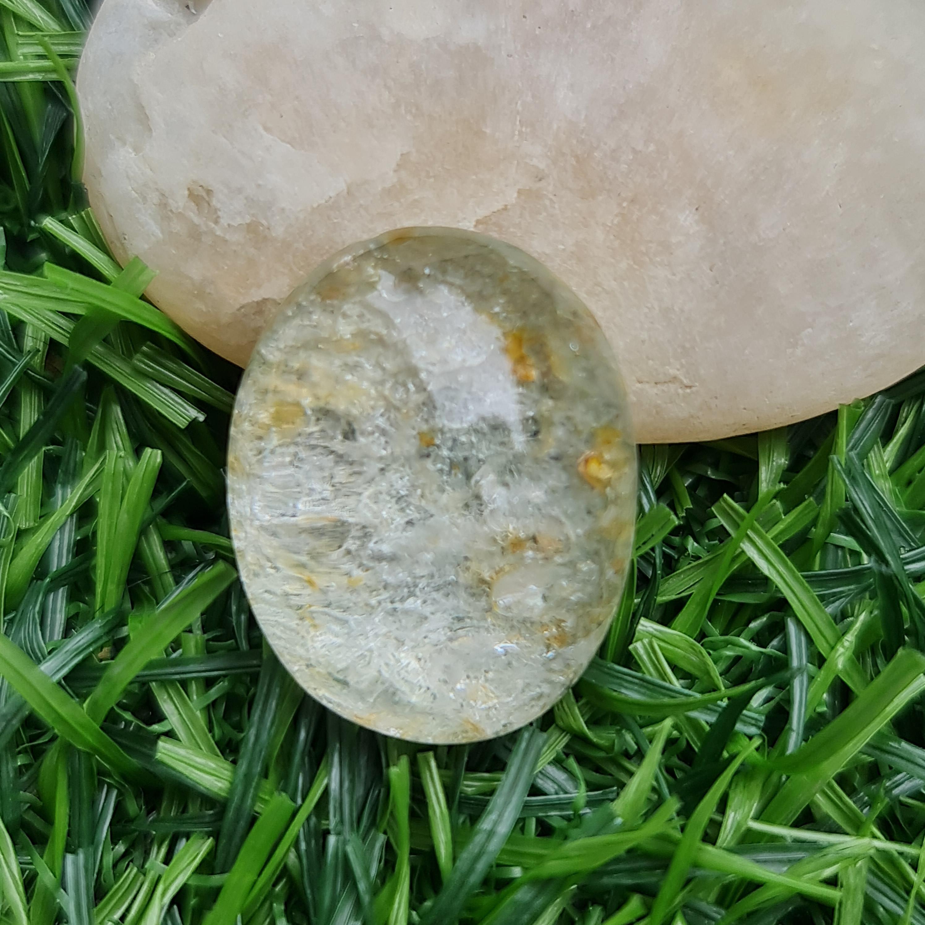 โป่งข่าม ควอตซ์ Rutilated Quartz 29.68 กะรัต Cts. พลอยแท้ อัญมณีมงคลประจําวันเกิด เครื่องประดับพลอย