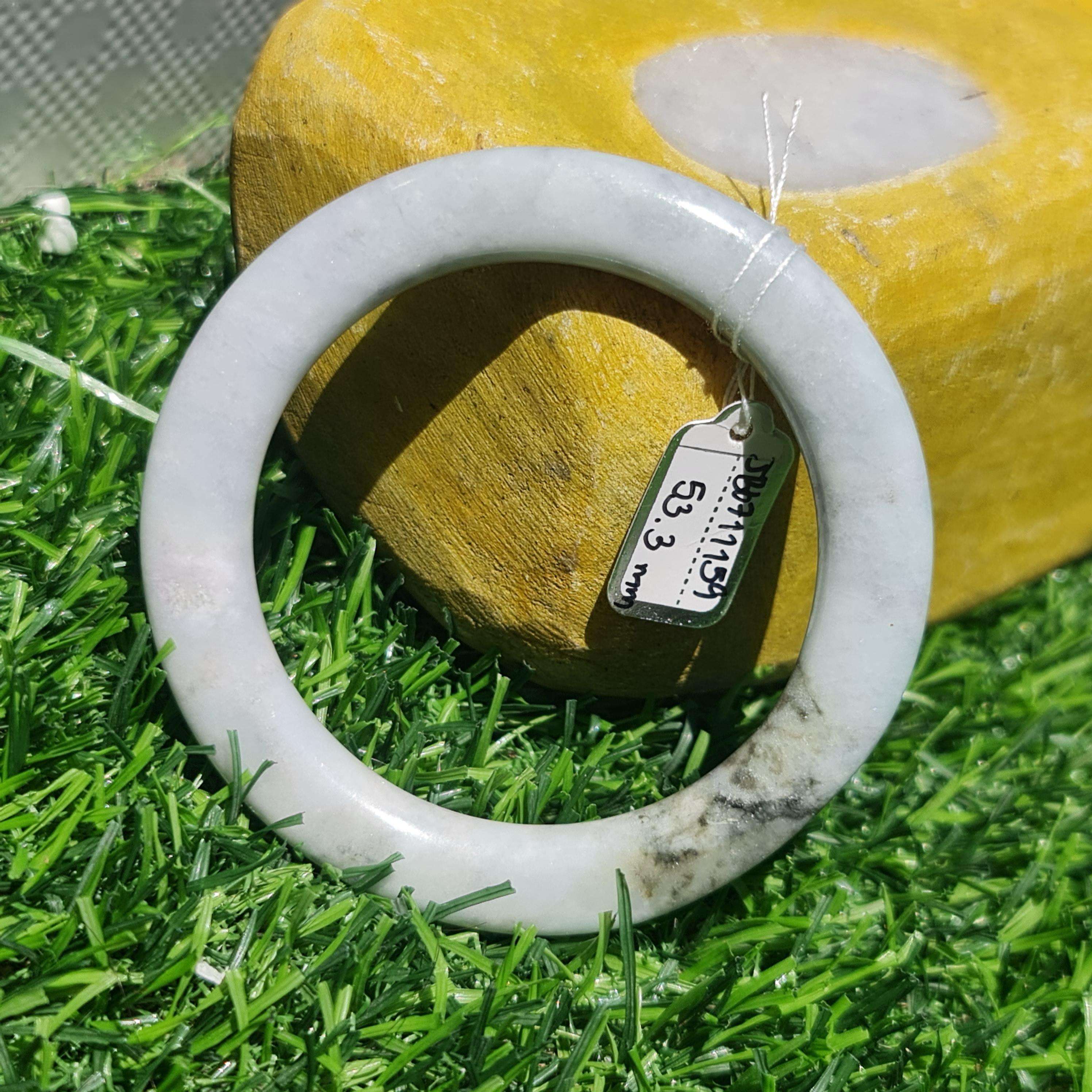 JB6711159 หยก พม่า แท้ Jade กำไลหยก 53.3 มม. (Jadeite bracelet) พม่า (Myanmar)