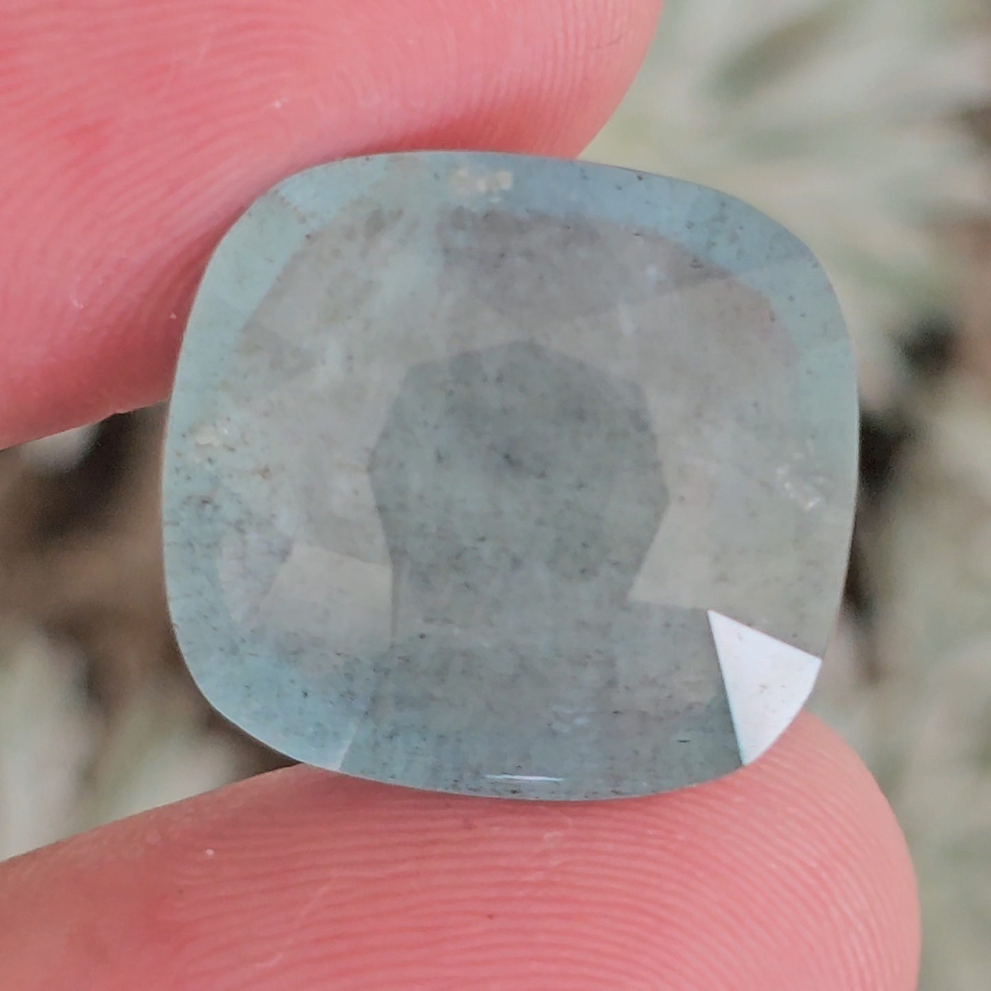 พลอย อความารีน Aquamarine 18.69 กะรัต (Cts.) พลอยแท้ อัญมณีมงคลประจําวันเกิด เครื่องประดับพลอย