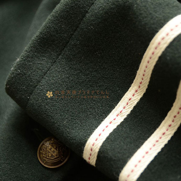 เสื้อโค้ทกันหนาวแฟชั่นญี่ปุ่น ปักลายอก มีกระเป๋าคู่ (11830LM)