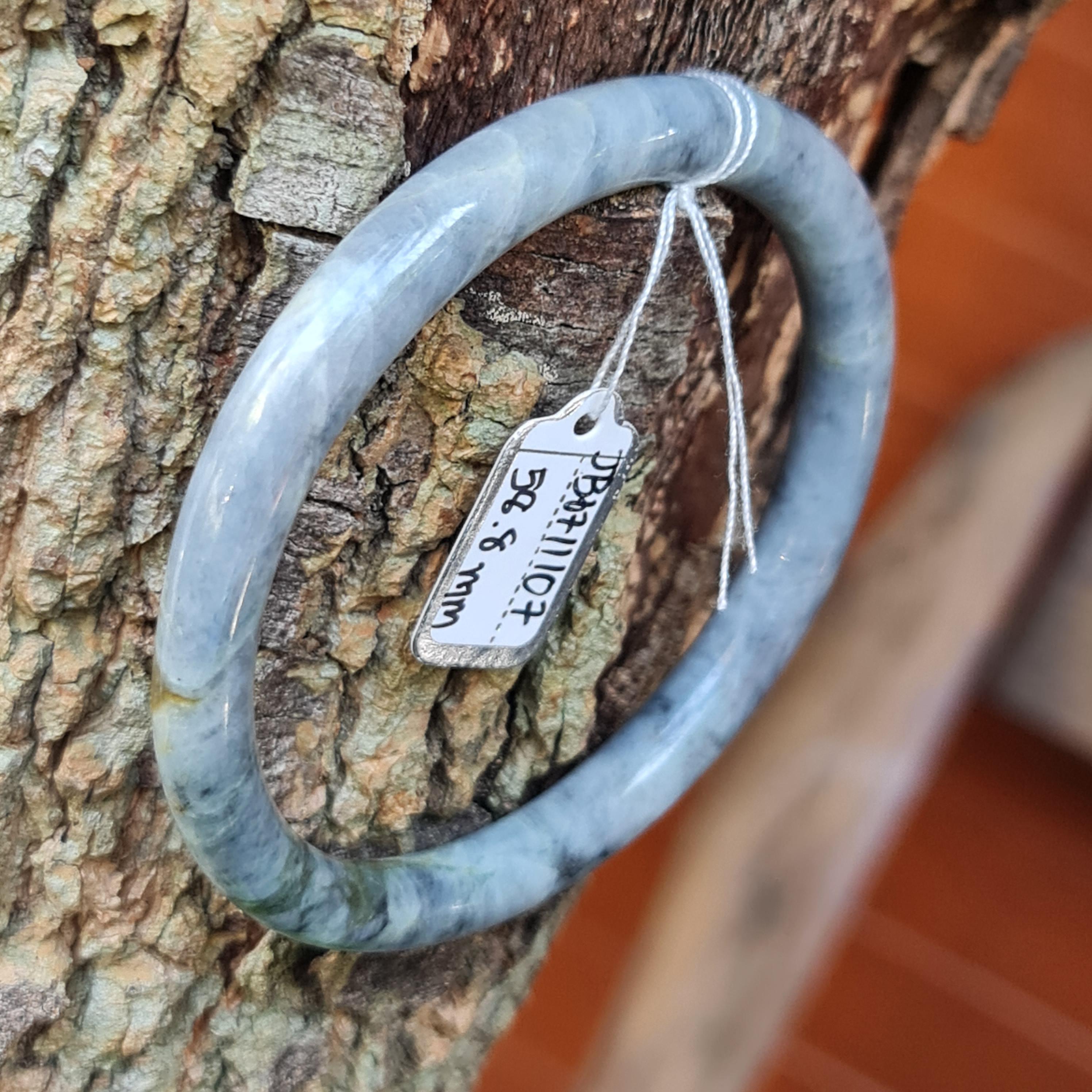 JB6711107 หยก พม่า แท้ Jade กำไลหยก 58.8 มม. (Jadeite bracelet) พม่า (Myanmar)