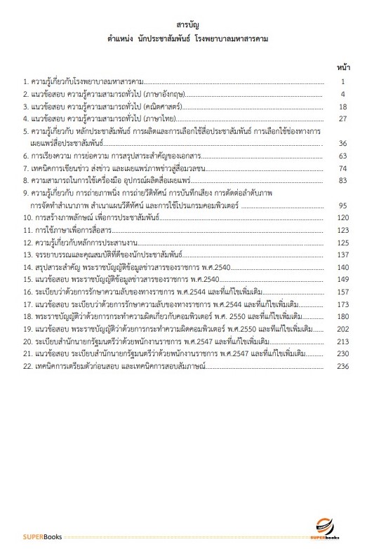 แนวข้อสอบ นักประชาสัมพันธ์ โรงพยาบาลมหาสารคาม