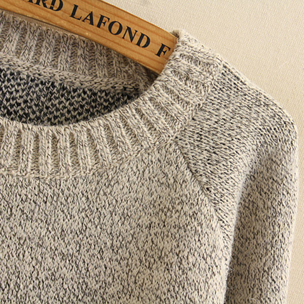 เสื้อไหมพรมตัวยาว ปักลายเด็กน้อยสไตล์วินเทจ (12061LM)