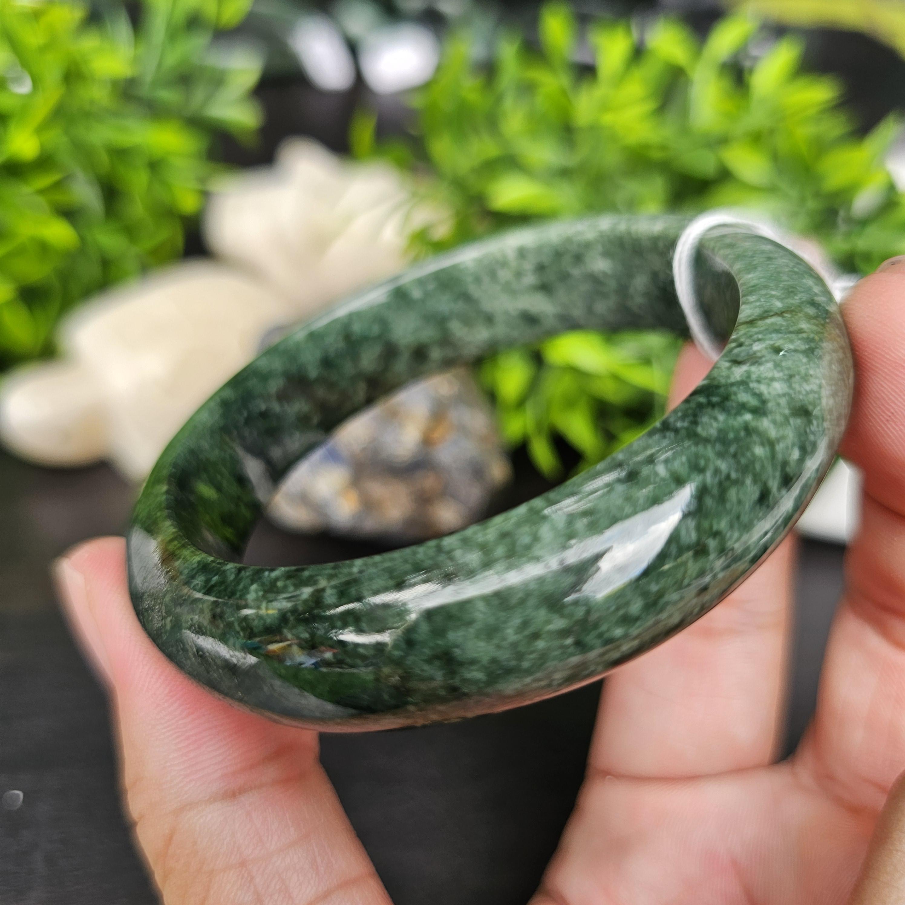 JB6804041 หยก พม่า แท้ Jade กำไลหยก 62.0 มม. (Jadeite bracelet) พม่า (Myanmar)