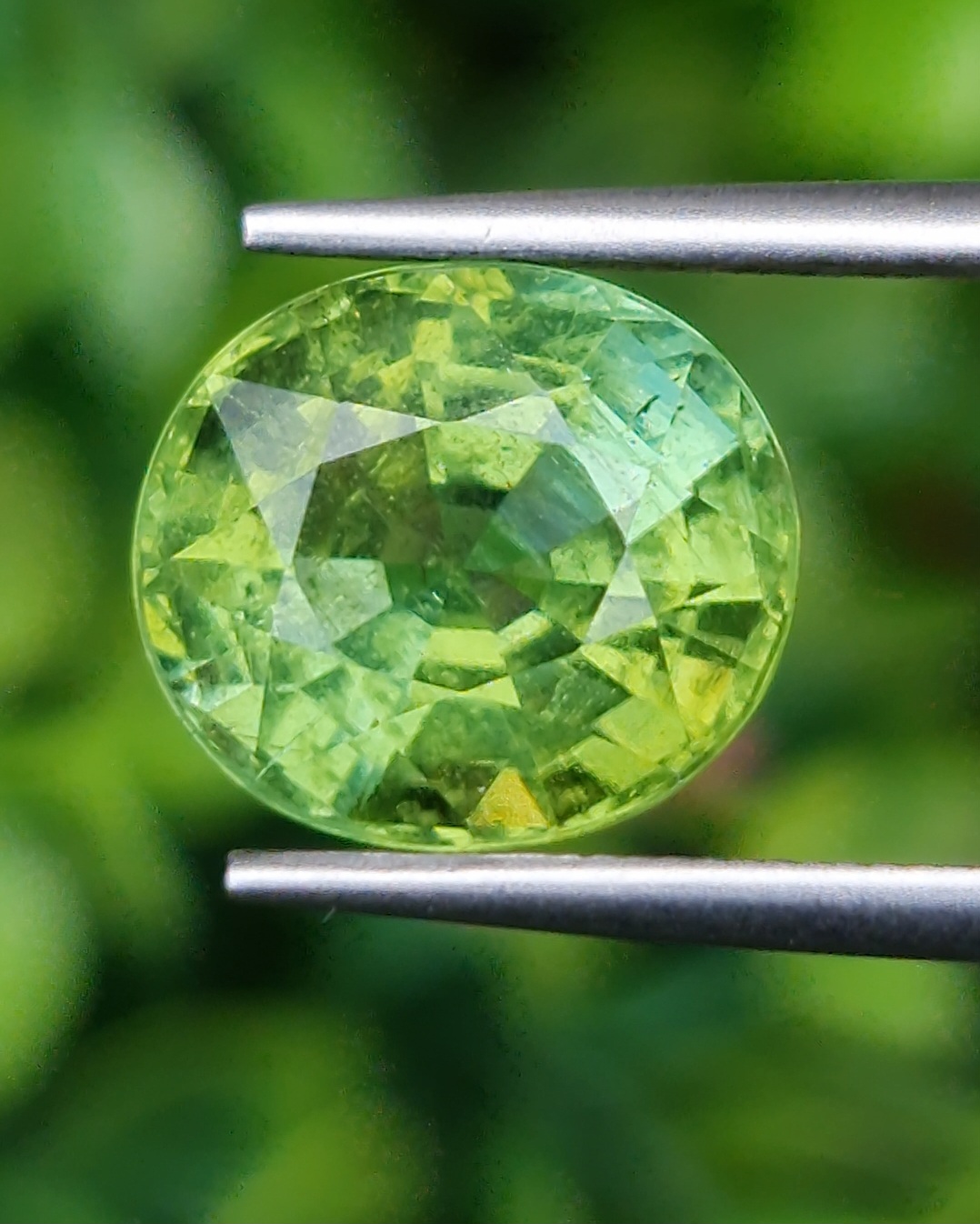 พลอย กรีน ทัวร์มารีน (Green Tourmaline) 5.21 กะรัต (Cts.) อัญมณีมงคลประจําวันเกิด เครื่องประดับพลอย