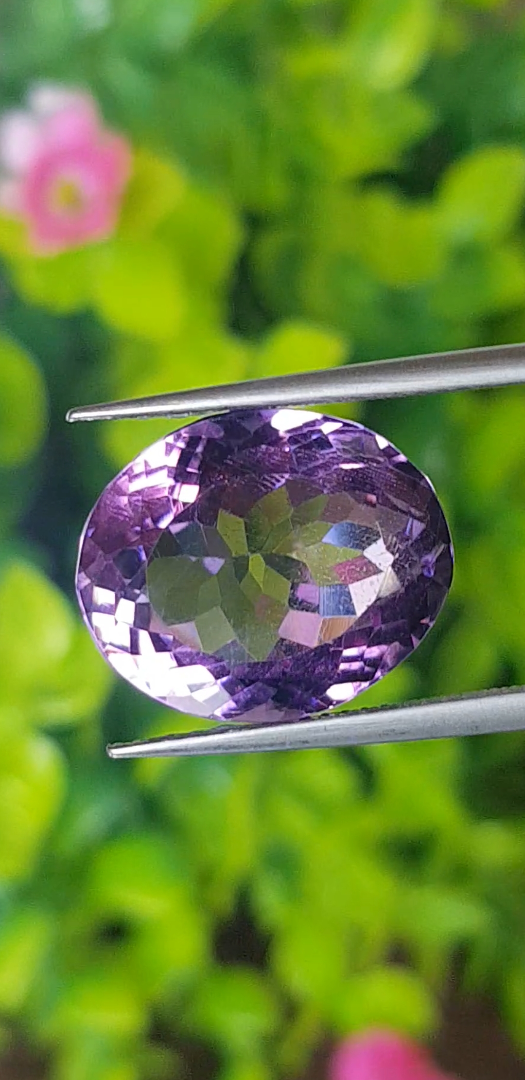 พลอย อเมทิส Amethyst 12.36 กะรัต (Cts.) พลอยแท้ อัญมณีมงคลประจําวันเกิด เครื่องประดับพลอย