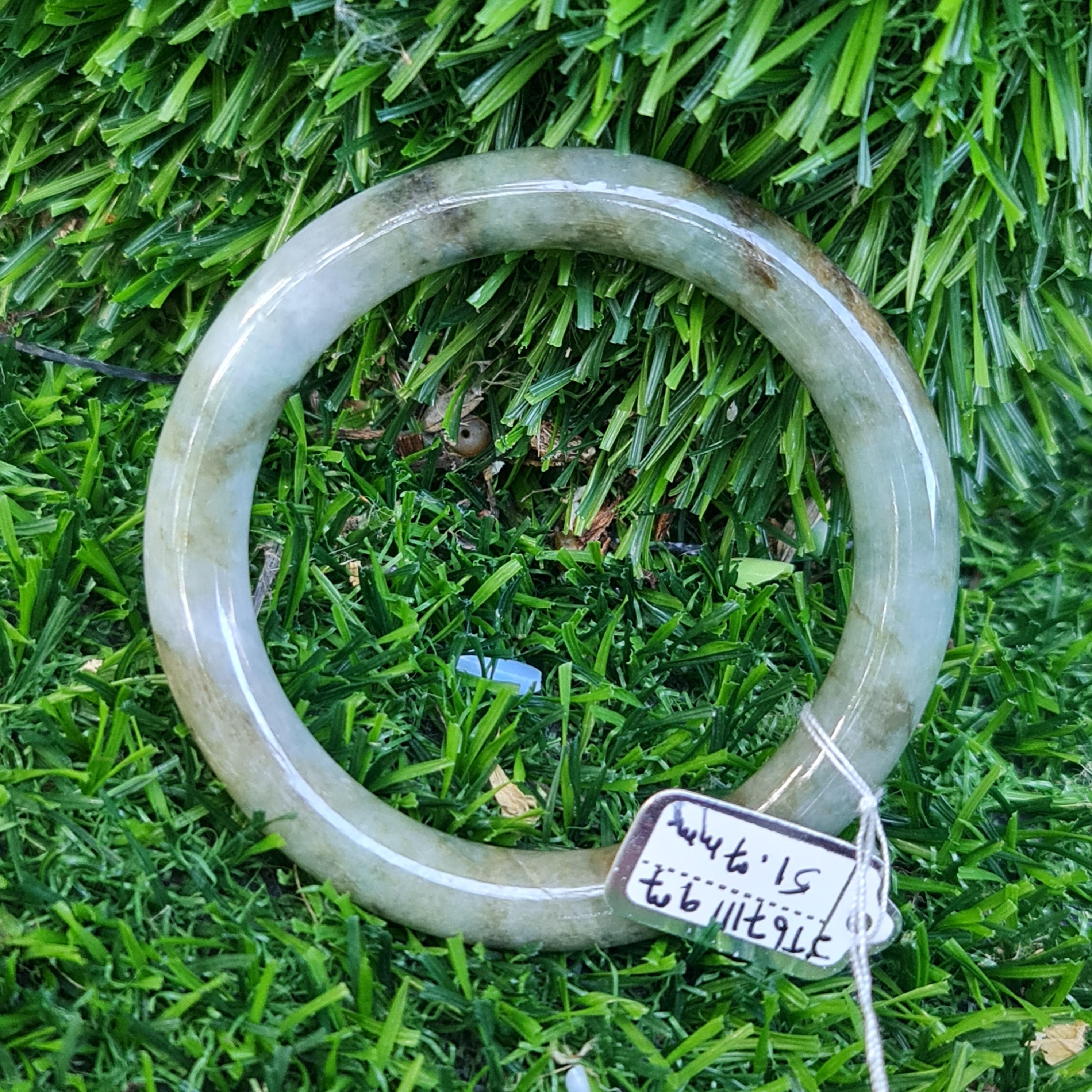 JT6711177 หยก พม่า แท้ Jade กำไลหยก 51.7 มม. (Jadeite bracelet) พม่า (Myanmar)
