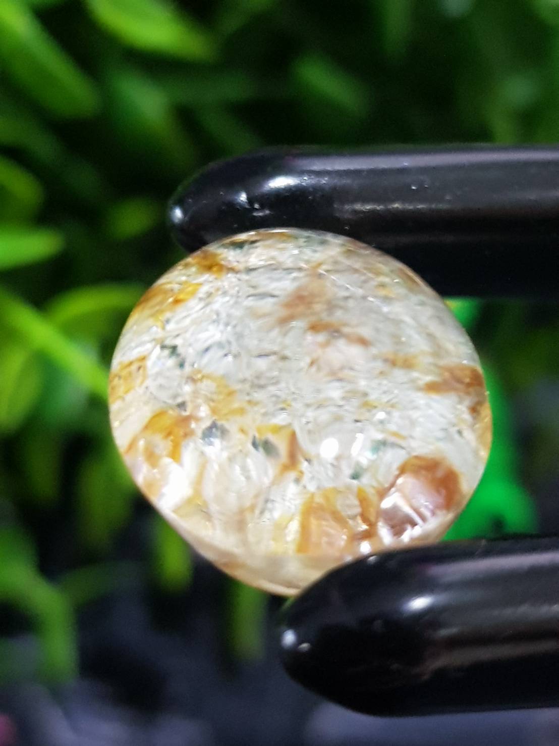 โป่งข่าม ควอตซ์ Rutilated Quartz 78.96 กะรัต พลอยแท้ อัญมณีมงคลประจําวันเกิด เครื่องประดับพลอย